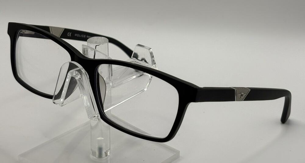 Police VPL430K 0703 Black Rectangular Eyeglass Frames 145mm